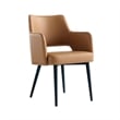8-Piece Tremont Saddle Leatherette Dining Chair with Metal Legs