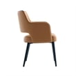 8-Piece Tremont Saddle Leatherette Dining Chair with Metal Legs