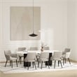 8-Piece Tremont Stone Leatherette Dining Chair with Metal Legs