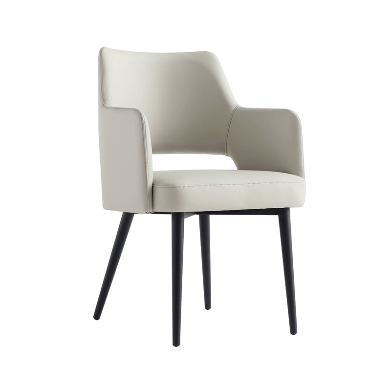 8-Piece Tremont Stone Leatherette Dining Chair with Metal Legs