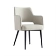 8-Piece Tremont Stone Leatherette Dining Chair with Metal Legs
