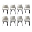 8-Piece Tremont Stone Leatherette Dining Chair with Metal Legs