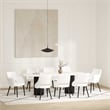 8-Piece Tremont White Leatherette Dining Chair with Metal Legs