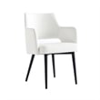 8-Piece Tremont White Leatherette Dining Chair with Metal Legs