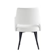8-Piece Tremont White Leatherette Dining Chair with Metal Legs