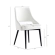 8-Piece Tremont White Leatherette Dining Chair with Metal Legs