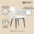 8-Piece Tremont White Leatherette Dining Chair with Metal Legs