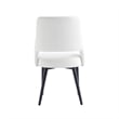 8-Piece Tremont White Leatherette Dining Chair with Metal Legs