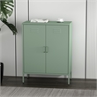 Naomi Modern 31.5 Accent Cabinet with 3 Adjustable Shelves in Green