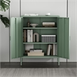 Naomi Modern 31.5 Accent Cabinet with 3 Adjustable Shelves in Green