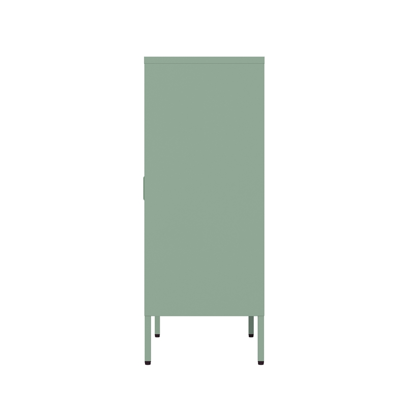 Naomi Modern 31.5 Accent Cabinet with 3 Adjustable Shelves in Green