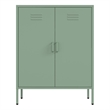 Naomi Modern 31.5 Accent Cabinet with 3 Adjustable Shelves in Green