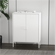 Naomi Modern 31.5 Accent Cabinet with 3 Adjustable Shelves in White