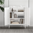 Naomi Modern 31.5 Accent Cabinet with 3 Adjustable Shelves in White