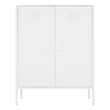 Naomi Modern 31.5 Accent Cabinet with 3 Adjustable Shelves in White
