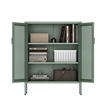 Amelia Modern 31.5 Accent Cabinet with 3 Adjustable Shelves in Green
