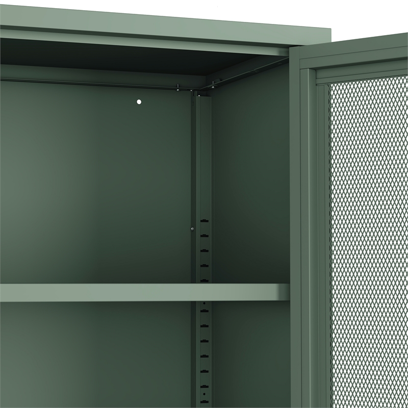 Amelia Modern 31.5 Accent Cabinet with 3 Adjustable Shelves in Green