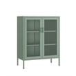 Amelia Modern 31.5 Accent Cabinet with 3 Adjustable Shelves in Green