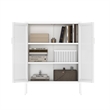 Amelia Modern 31.5 Accent Cabinet with 3 Adjustable Shelves in White