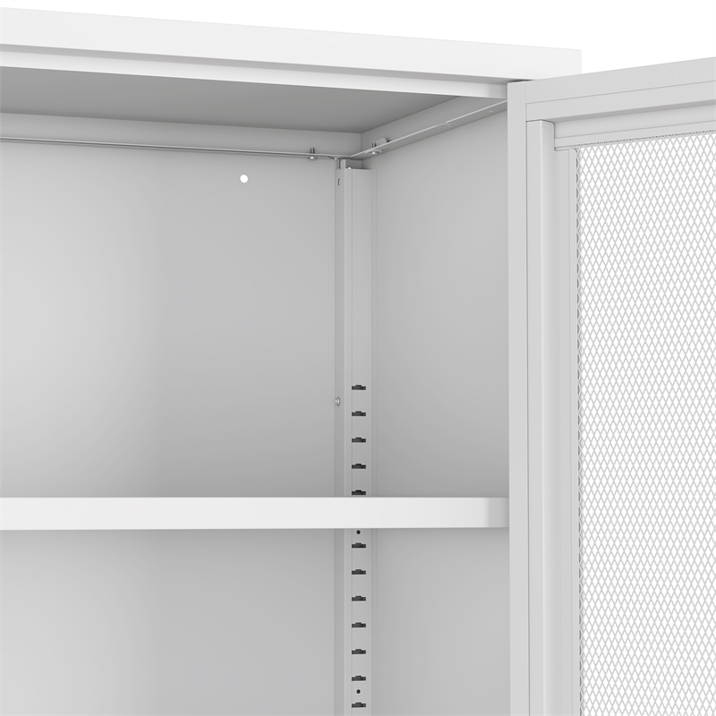 Amelia Modern 31.5 Accent Cabinet with 3 Adjustable Shelves in White