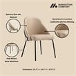 Gracie Tan and Black Leatherette Dining Chair with Steel Legs