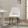 Tremont White Leatherette Dining Chair with Metal Legs
