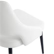 Tremont White Leatherette Dining Chair with Metal Legs