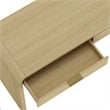 Grace Modern 54 Home Office Desk with 2 Drawers in Natural Oak and Gold