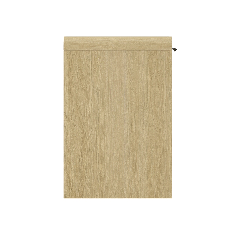 Grace Modern 54 Home Office Desk with 2 Drawers in Natural Oak and Black