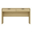 Grace Modern 54 Home Office Desk with 2 Drawers in Natural Oak and Black