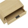 Grace Modern Nightstand with 2 Drawers in Natural Oak and Black