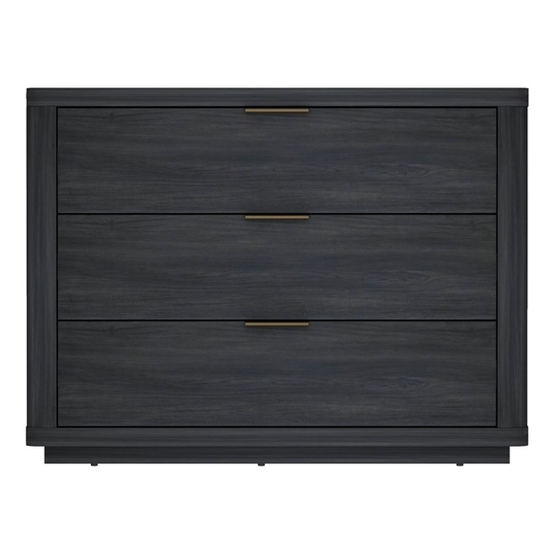 Evelyn Modern 32 Nightstand 4.0 with 3 Full Extension Drawers in Charcoal Grey