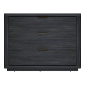 Evelyn Modern 32 Nightstand 4.0 with 3 Full Extension Drawers in Charcoal Grey