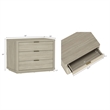 Evelyn Modern 32 Nightstand 4.0 with 3 Full Extension Drawers in Natural