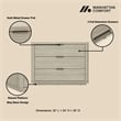 Evelyn Modern 32 Nightstand 4.0 with 3 Full Extension Drawers in Natural