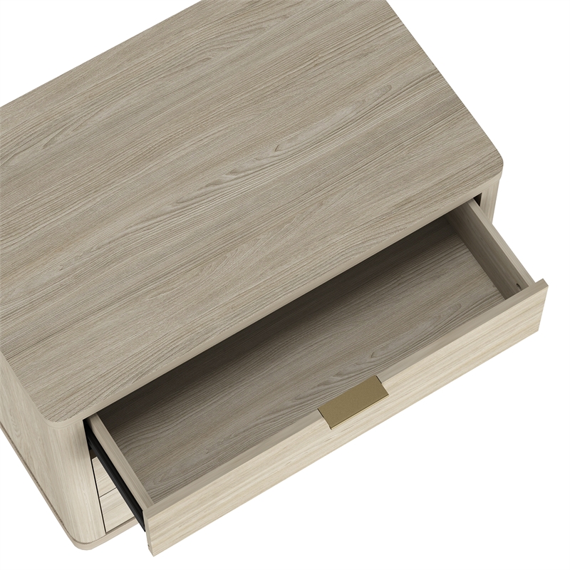 Evelyn Modern 32 Nightstand 4.0 with 3 Full Extension Drawers in Natural