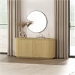 Olivia Modern 60 Sideboard with 4 Adjustable Shelves in Natural Oak