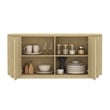 Olivia Modern 60 Sideboard with 4 Adjustable Shelves in Natural Oak