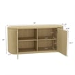 Olivia Modern 60 Sideboard with 4 Adjustable Shelves in Natural Oak