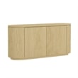 Olivia Modern 60 Sideboard with 4 Adjustable Shelves in Natural Oak