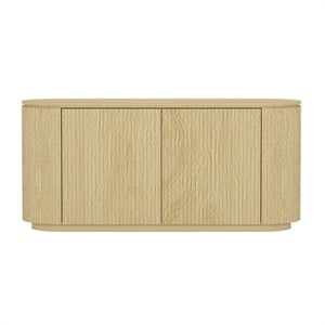 Olivia Modern 60 Sideboard with 4 Adjustable Shelves in Natural Oak