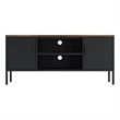 Landen Modern 47 TV Stand with 6 Fixed Shelves in Black