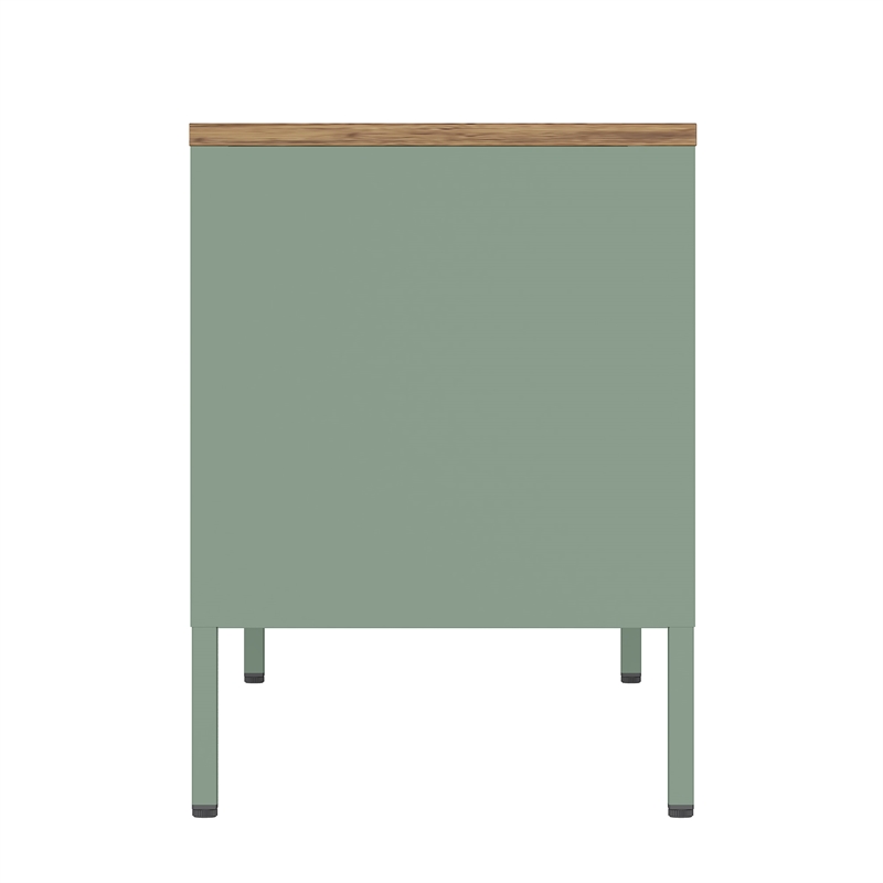 Landen Modern 47 TV Stand with 6 Fixed Shelves in Green