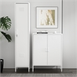 2-Piece Naomi Accent & Storage Cabinets with 8 Adjustable Shelves in White