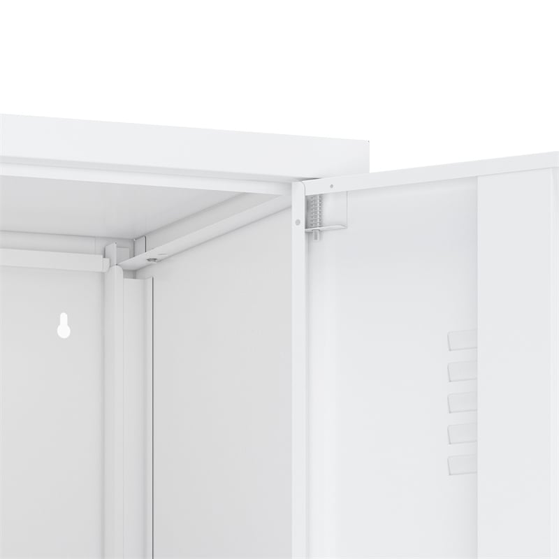 2-Piece Naomi Accent & Storage Cabinets with 8 Adjustable Shelves in White