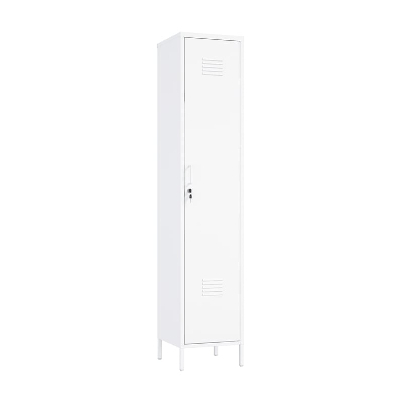 2-Piece Naomi Accent & Storage Cabinets with 8 Adjustable Shelves in White