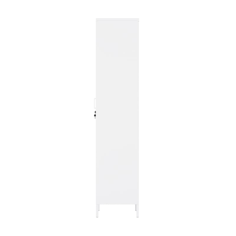 2-Piece Naomi Accent & Storage Cabinets with 8 Adjustable Shelves in White
