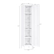 2-Piece Naomi Accent & Storage Cabinets with 8 Adjustable Shelves in White