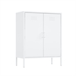2-Piece Naomi Accent & Storage Cabinets with 8 Adjustable Shelves in White