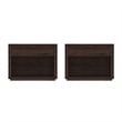 Evelyn Modern 32 Brown Nightstand 2.0 with 2 Full Extension Drawers - Set of 2